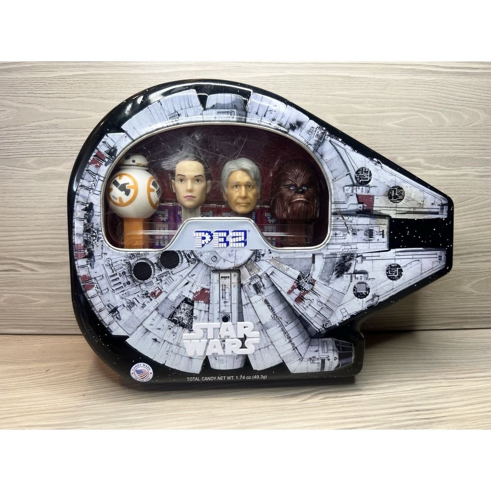 Star Wars Millenium Falcon PEZ Set 4 Dispensers in Collector's Tin BOX DAMAGED